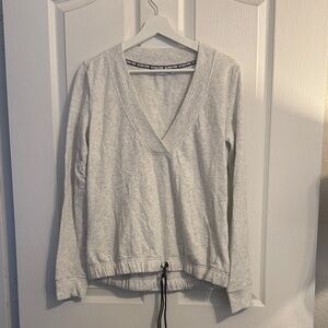 Gray V-Neck Women's Sweatshirt